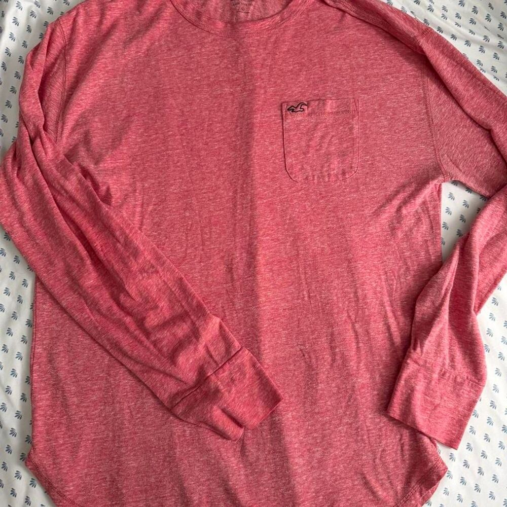 Hollister Mens Long Sleeve Crew Neck Tee